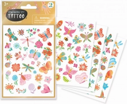 Tattoo-Sets Schmetterlinge und Blumen