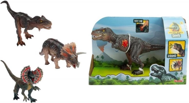 Dinosaure sonore - T-Rex, Tricératops, Dilophosaurus