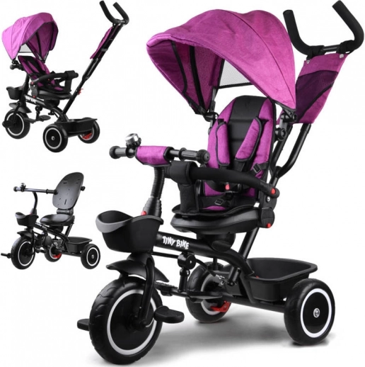 3-in-1 Kinder-Dreirad mit Verdeck TINY BIKE – Rosa