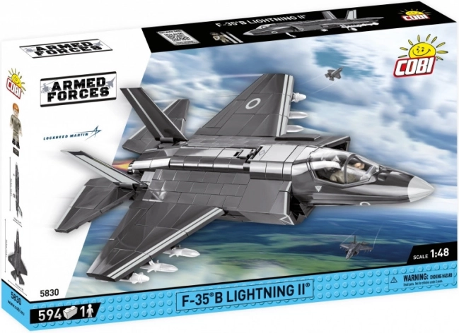 Modèle d'avion de combat F-35B Lightning II en briques