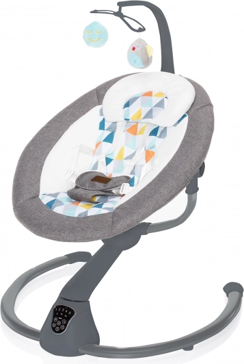 Lullaby Baby Bouncer, triangle pattern/gray