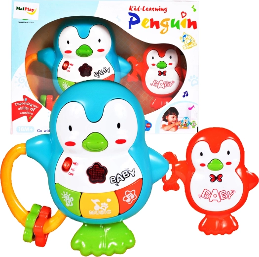 Pingouin musical – hochet avec lumières et sons