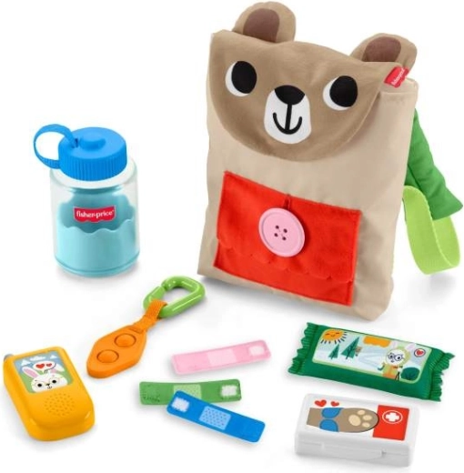 Everything at hand in a soft bear backpack