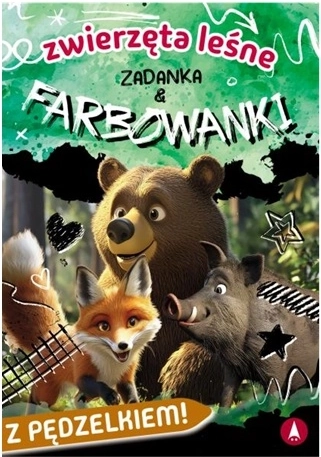 Puzzles and Water Paint Coloring – Forest Animals