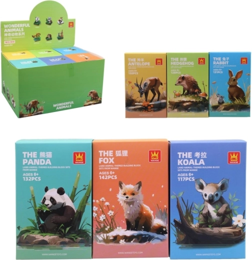 Animal Diorama Building Blocks – Construction Set for Kids, 6 pcs in Box