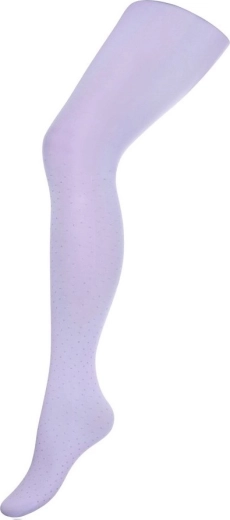 Children's cotton tights 3D New Baby light purple with polka dots