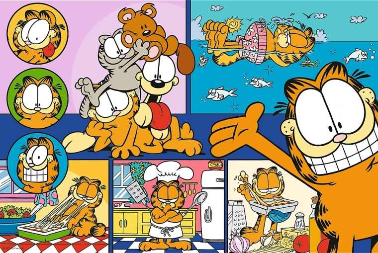 Puzzle mit 100 Teilen – der faule GARFIELD (Trefl)