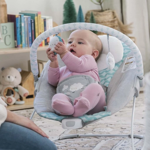 Removable toy bar with 2 plush toys