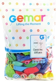 Klassische Ballons 26 cm, Farbmix, 100 Stk.
