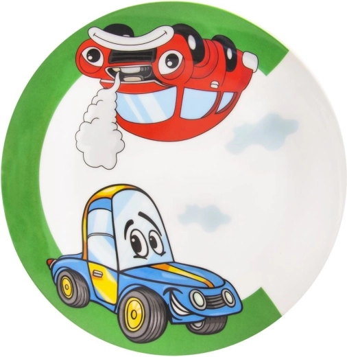 Cheerful car motif that children enjoy