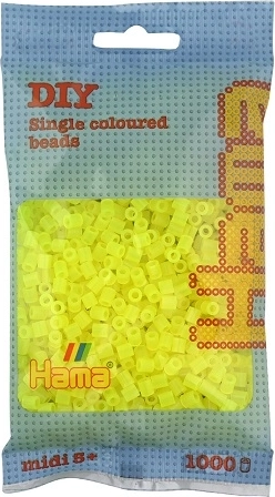 Hama Midi iron-on beads, transparent light yellow, 1000 pcs