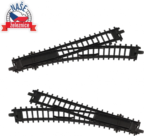 Rails – aiguillages pour trains jouets, 2 pcs