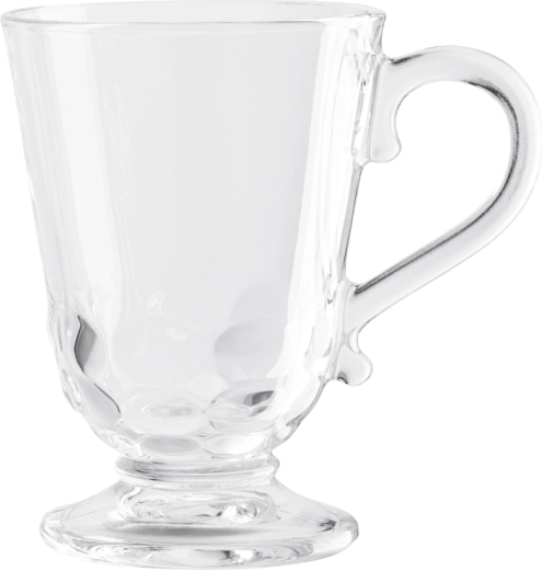Altom Design Siena glazen beker op voet 320 ml, decor Koralen