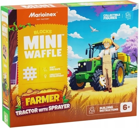 Marioinex Mini Waffle Bauer – Traktor mit Feldspritze (50 Teile)