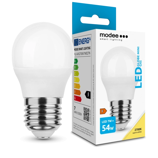 Modee LED ampoule Globe Mini G45 7 W E27, 700 lm, blanc chaud