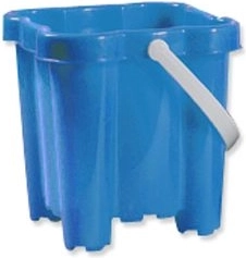 Androni castle-shaped bucket with 4 towers 16 cm – Blue