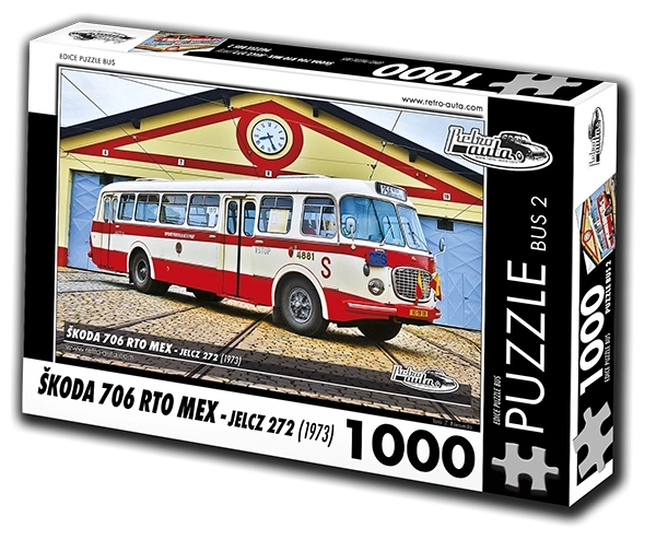 Puzzel RETRO-AUTA Škoda 706 RTO MEX – bus, 1000 stukjes