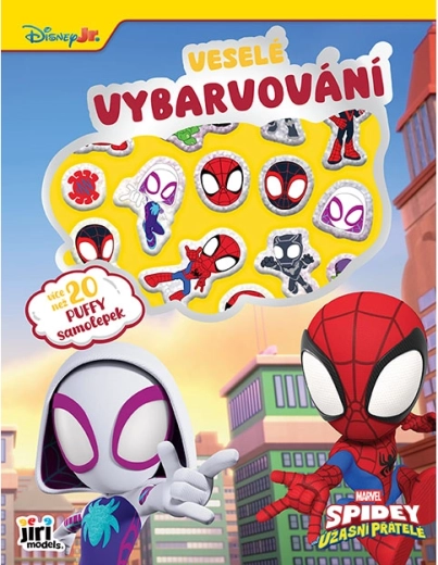 Vrolijk kleuren met superstickers Spidey