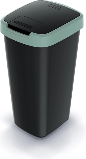 Plastic prullenbak met kiepdeksel 25 l