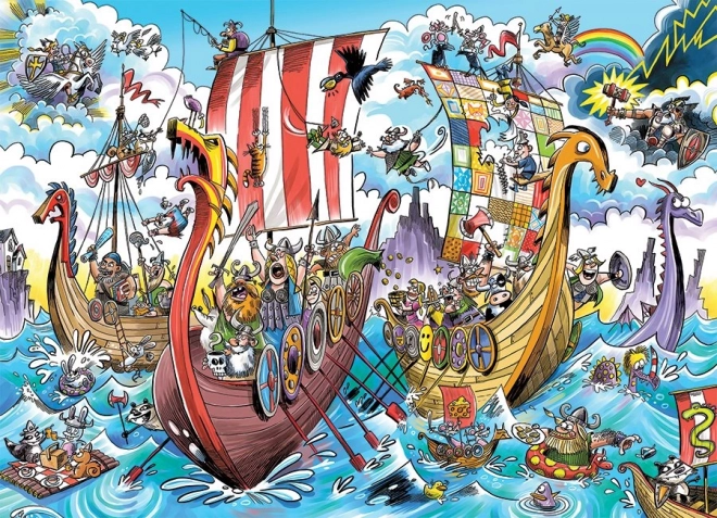 Familiepuzzel Vikingexpeditie 350 stukjes COBBLE HILL