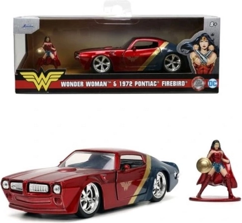 Jada Wonder Woman set de collection 1972 Pontiac Firebird 1:32 avec figurine