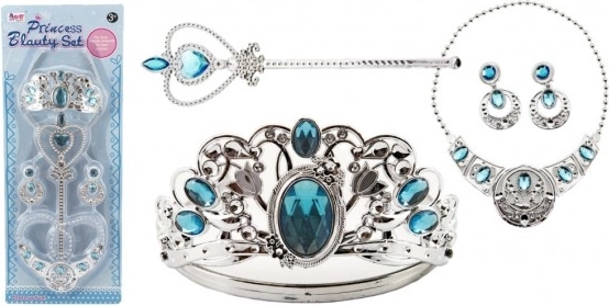 Large Princess Accessories Set: Tiara, Necklace, Earrings and Scepter
