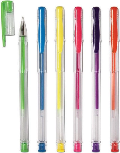 Gel pens neon set 6 pcs CONCORDE