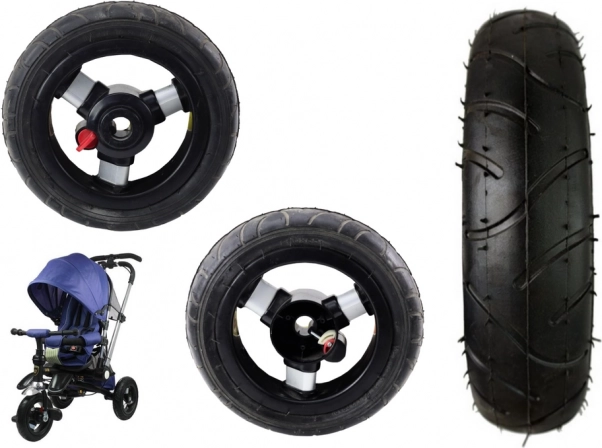 Roue avant en plastique avec pneu en caoutchouc gonflable PRO 700
