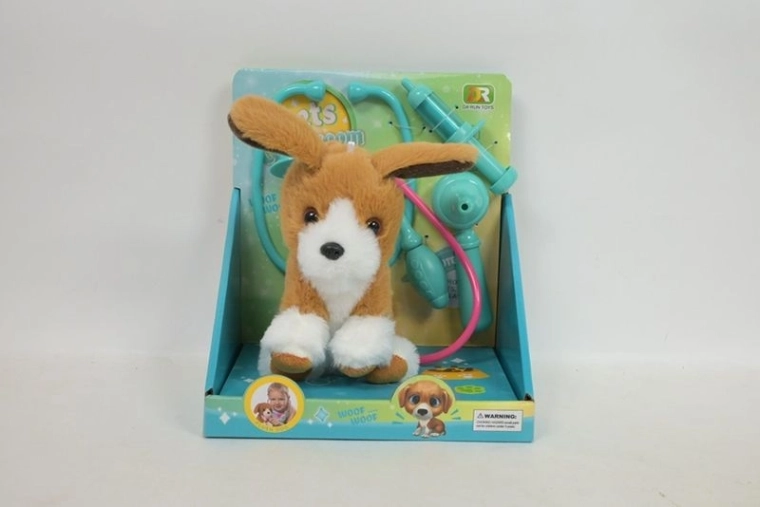 Plush puppy “sick dog” set
