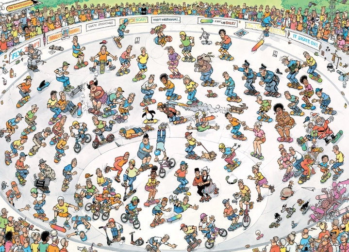 JUMBO puzzel Jan van Haasteren – Rit op de baan, 1000 stukjes