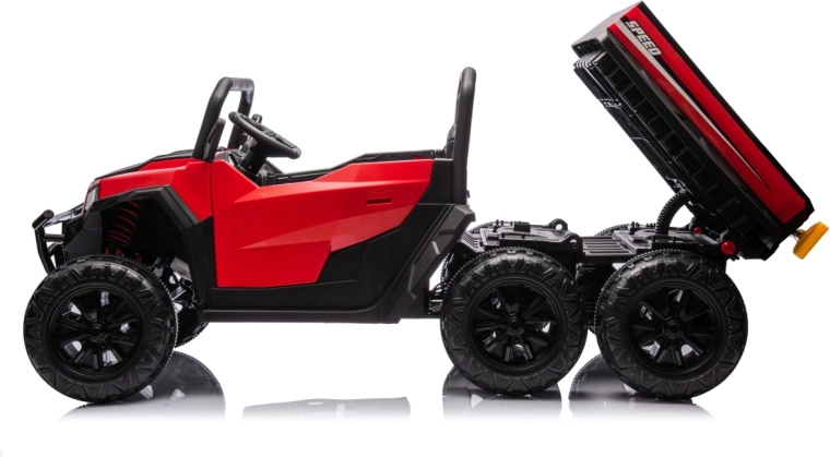 Benne basculante électrique avec hayon ouvrant