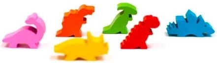 Wooden dinosaurs that entertain and educate