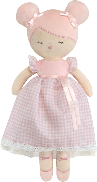 Pluchen pop Niza 36 cm met wiegje
