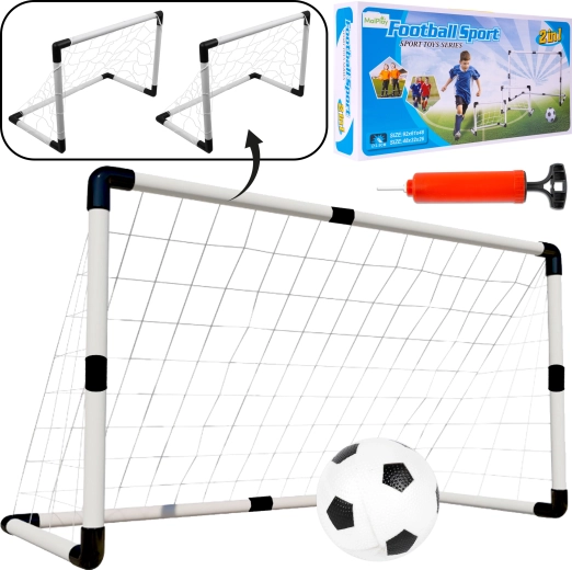 Football Goal Set – one large and two small with nets