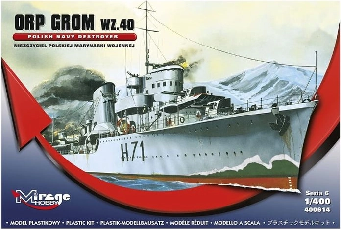 Maquette navale Mirage ORP Grom WZ40 S06