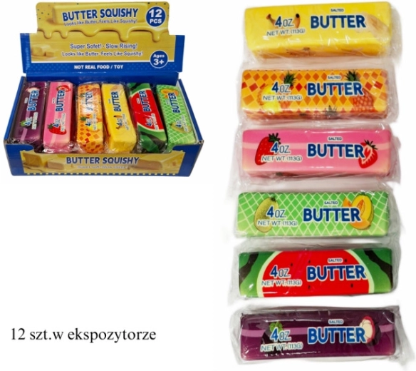 Gniotek butter slime au motif fruité, mélange de couleurs