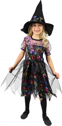 kids witch costume colorful – size M