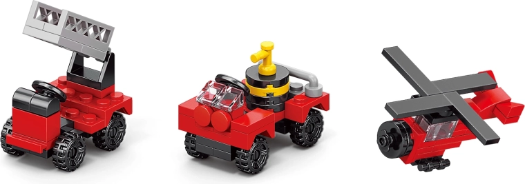 Build 12 different fire vehicles