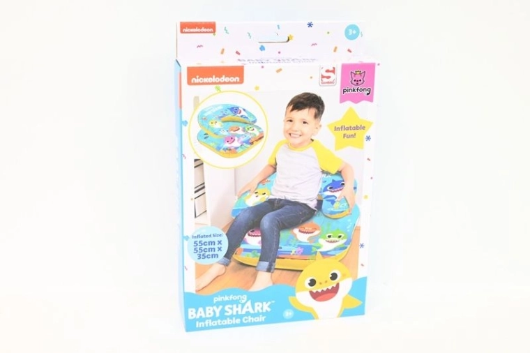 Fauteuil gonflable pour enfant Baby Shark 55 × 55 × 35 cm