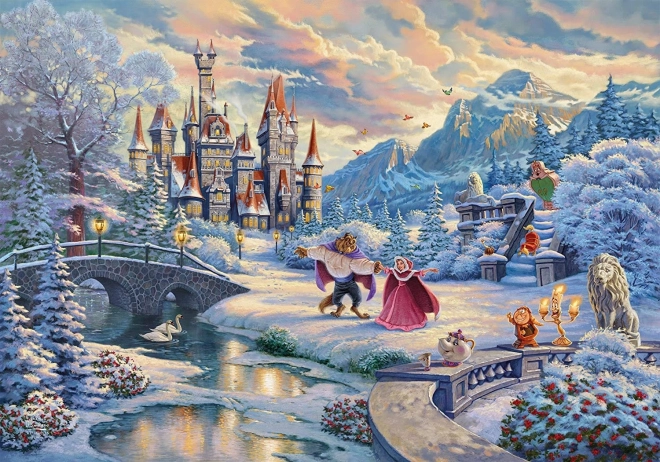 Puzzle La Belle et la Bête : magie d’hiver 1000 pièces SCHMIDT