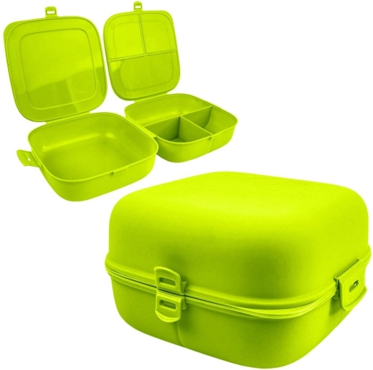 Vilde green divided lunchbox 2×700 ml