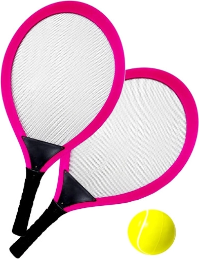 Maxi badminton – large rackets with ball and shuttlecock