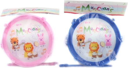 Plastic trommeltje voor kinderen met stokjes
