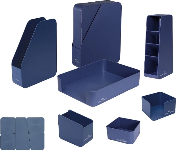 Büroset CONCORDE Eco, 7 Stk., blau