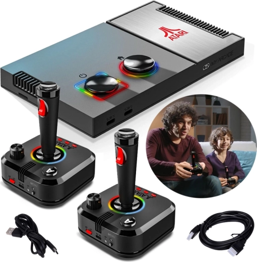 retro gaming console atari gamestation pro with more than 200 games