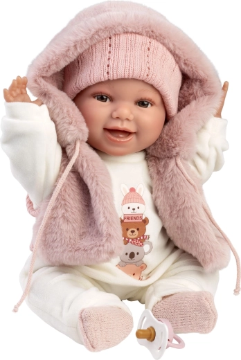 Llorens New Born realistic baby doll with sounds 38 cm