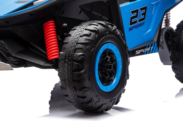 Off-road comfort: EVA wheels and adjustable rear shock absorbers