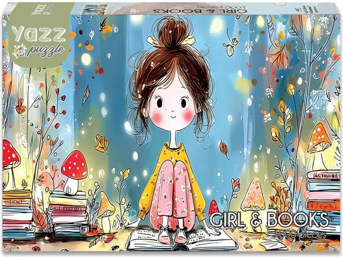 Puzzle Yazz Fille et livres – 1000 pièces