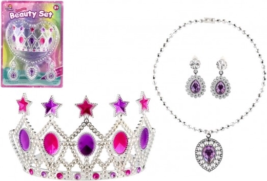 Set de beauté pour enfants avec couronne, collier et boucles d’oreilles