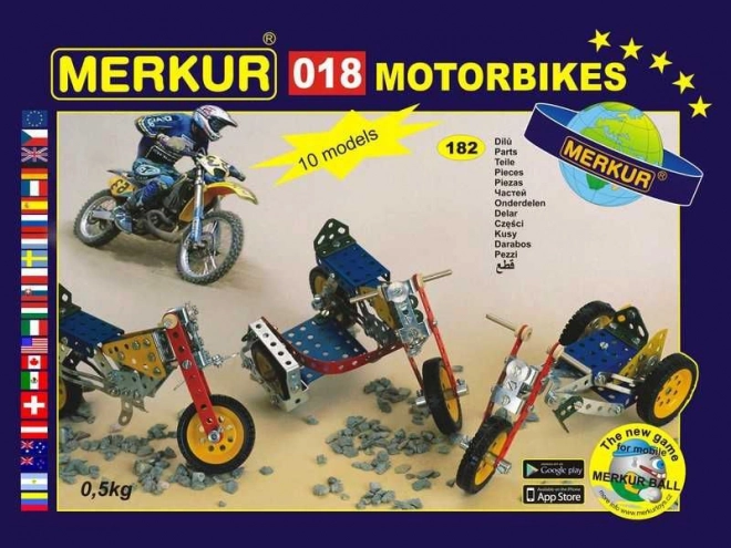 Merkur Motorcycles – metal construction set, 174 parts, up to 10 models